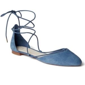 Gap Blue Suede D’Orsay Flat